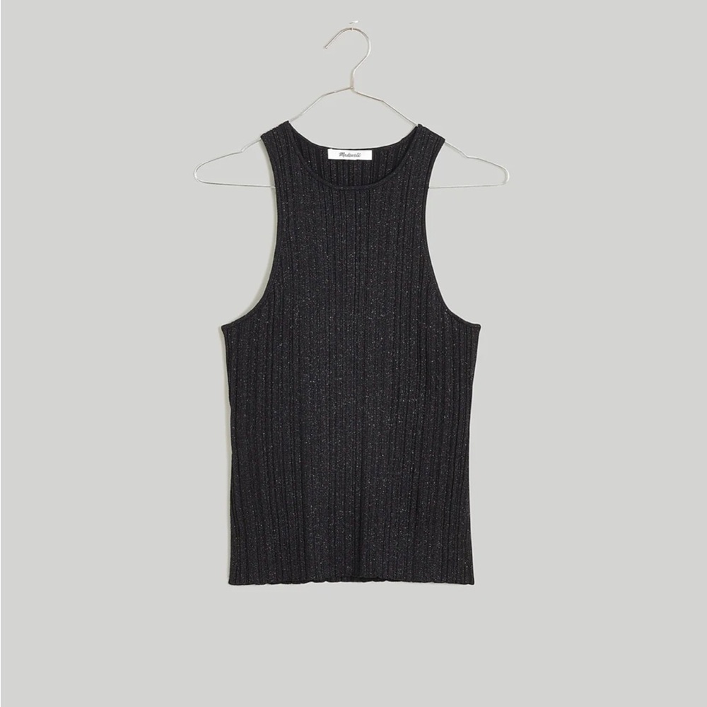 The Signature Shimmer Knit Cutaway Sweater Tank M